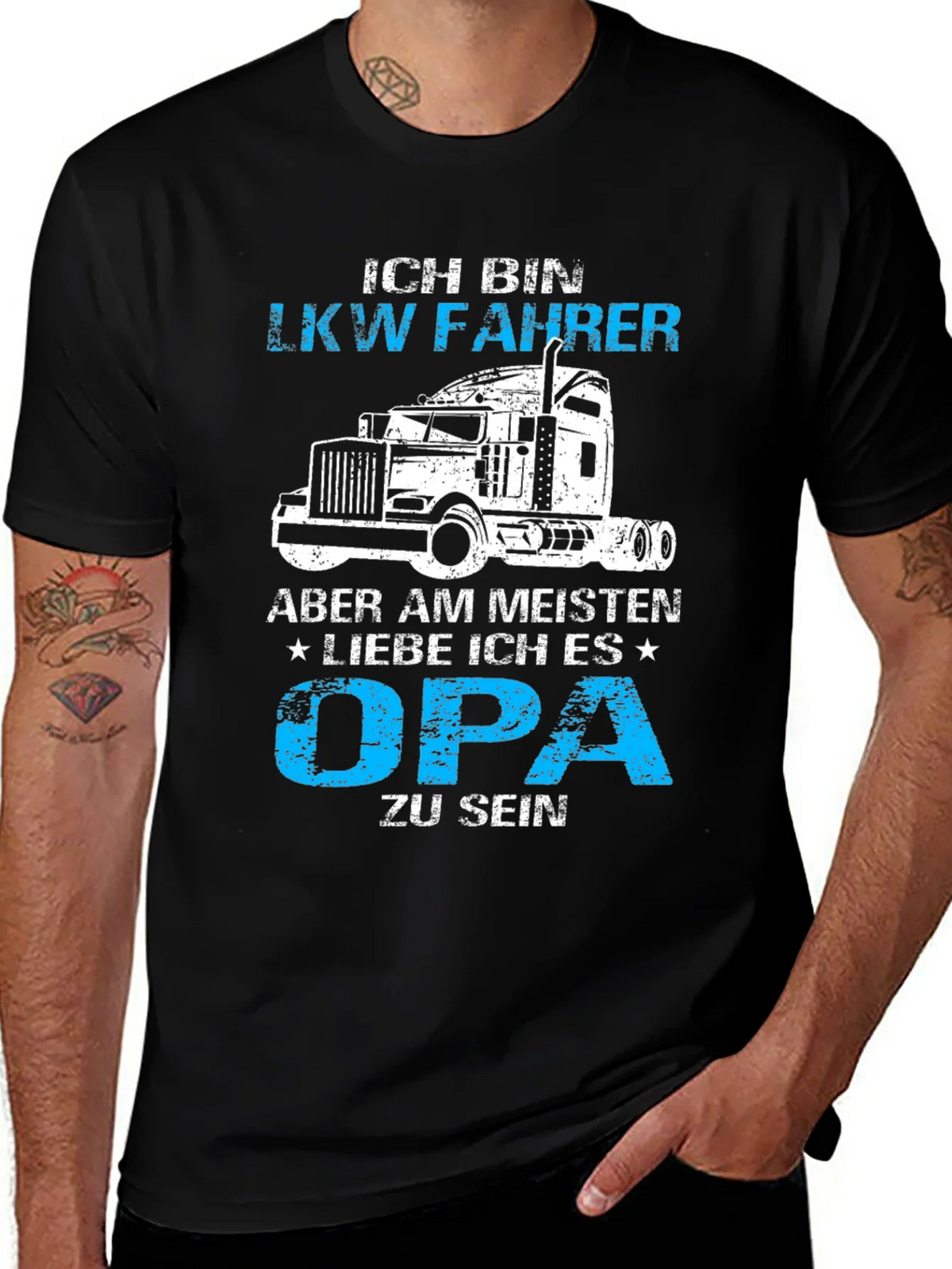 Ich Bin LKW Fahrer Opa T-Shirt - Truck Driver Grandfather product image 1