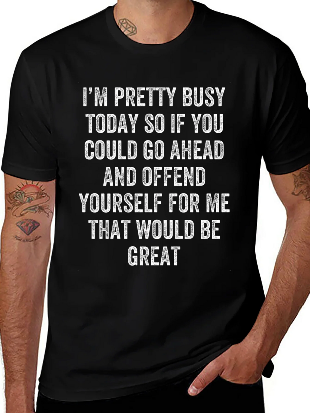 Funny Graphic Tee: Offend Yourself T-Shirt product image 1