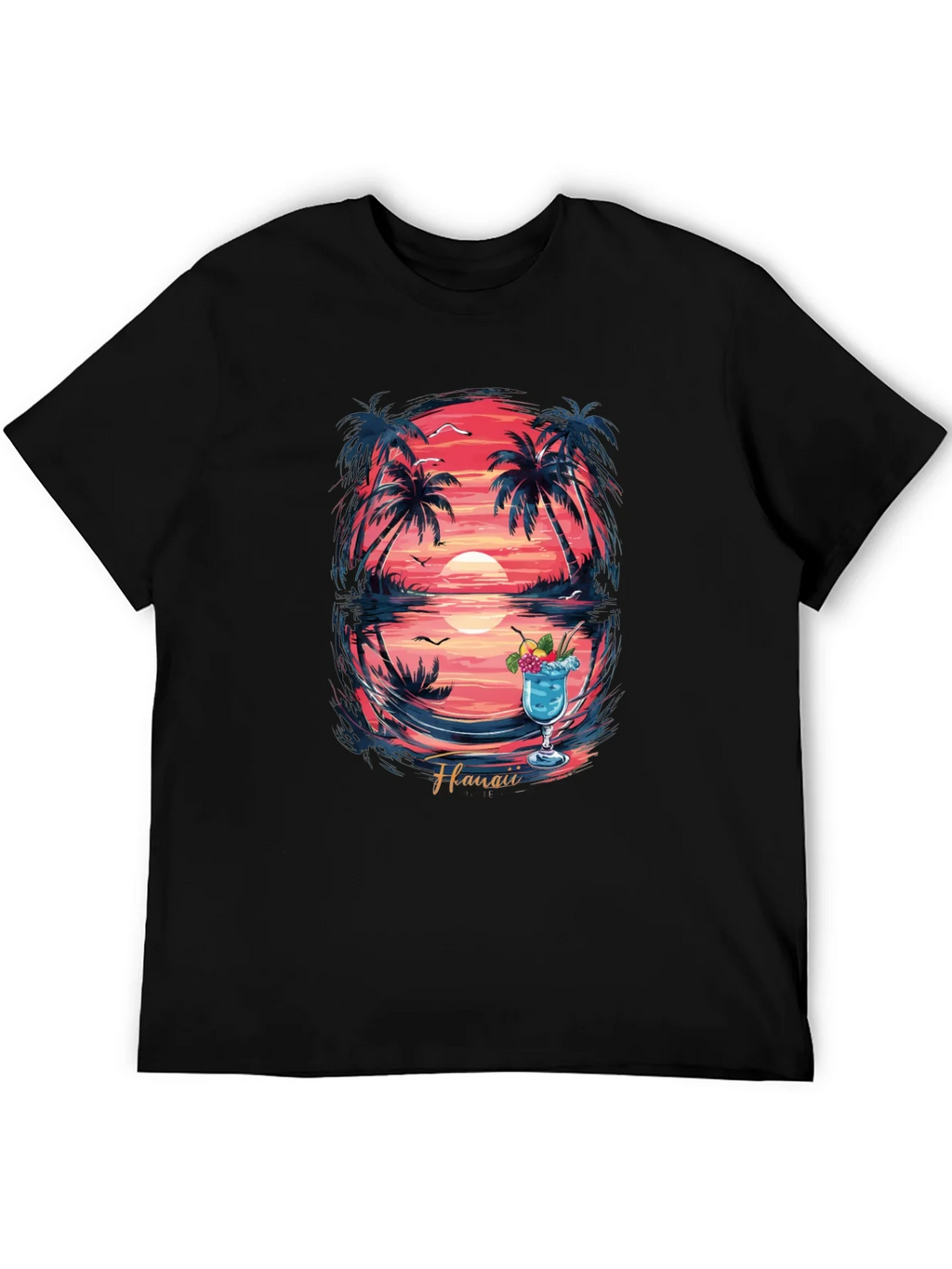 Hawaii Sunset Graphic T-Shirt - Island Vibes product image 3