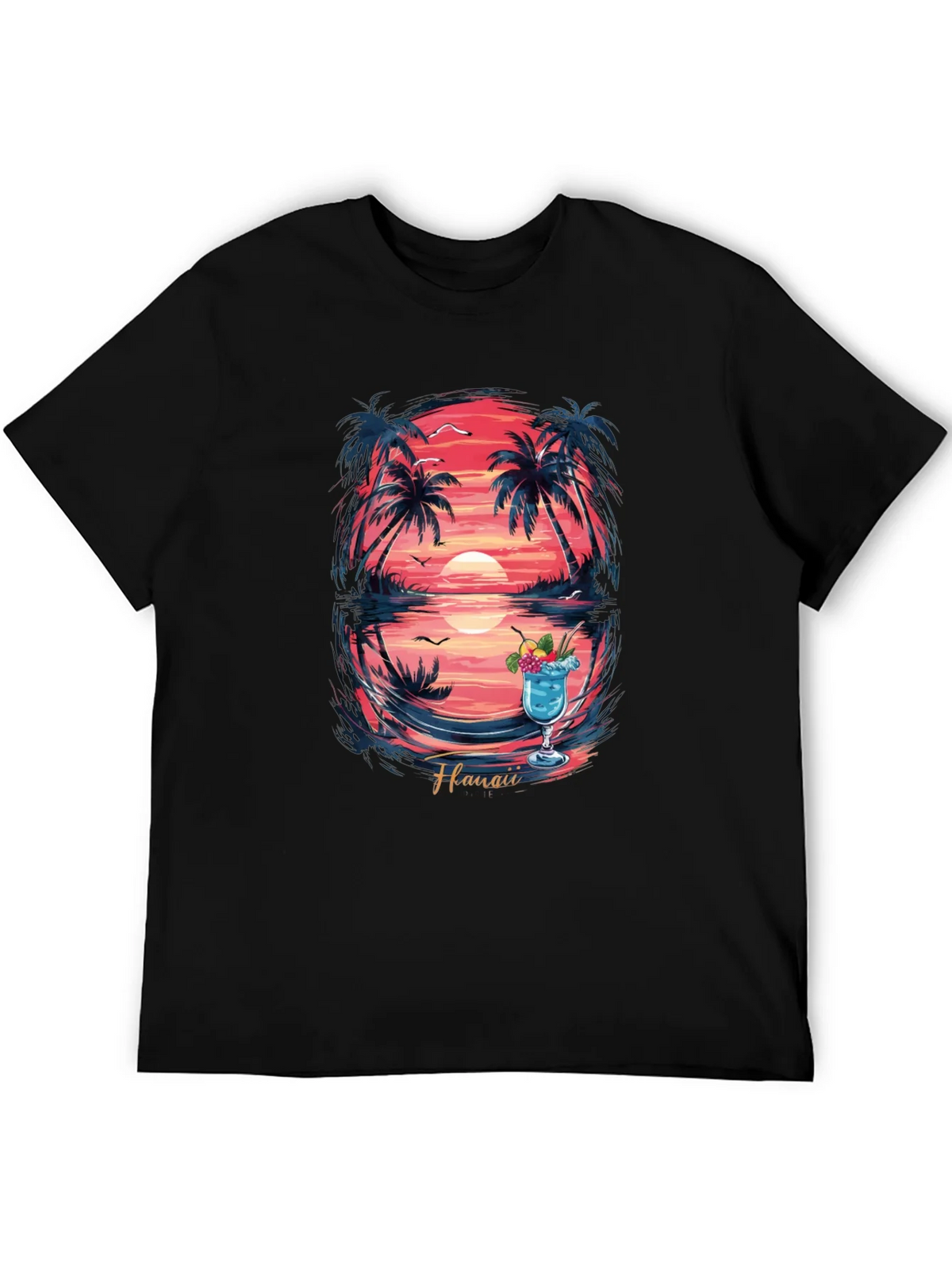Hawaii Sunset Graphic T-Shirt - Island Vibes product image 3