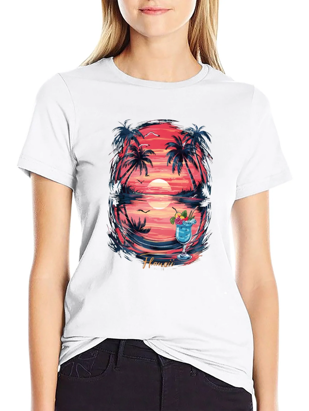 Hawaii Sunset Graphic T-Shirt - Island Vibes product image 6
