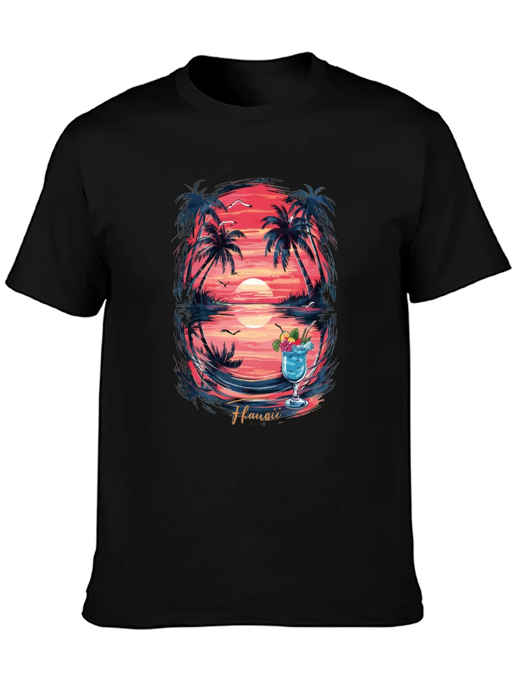 Hawaii Sunset Graphic T-Shirt - Island Vibes product image 1