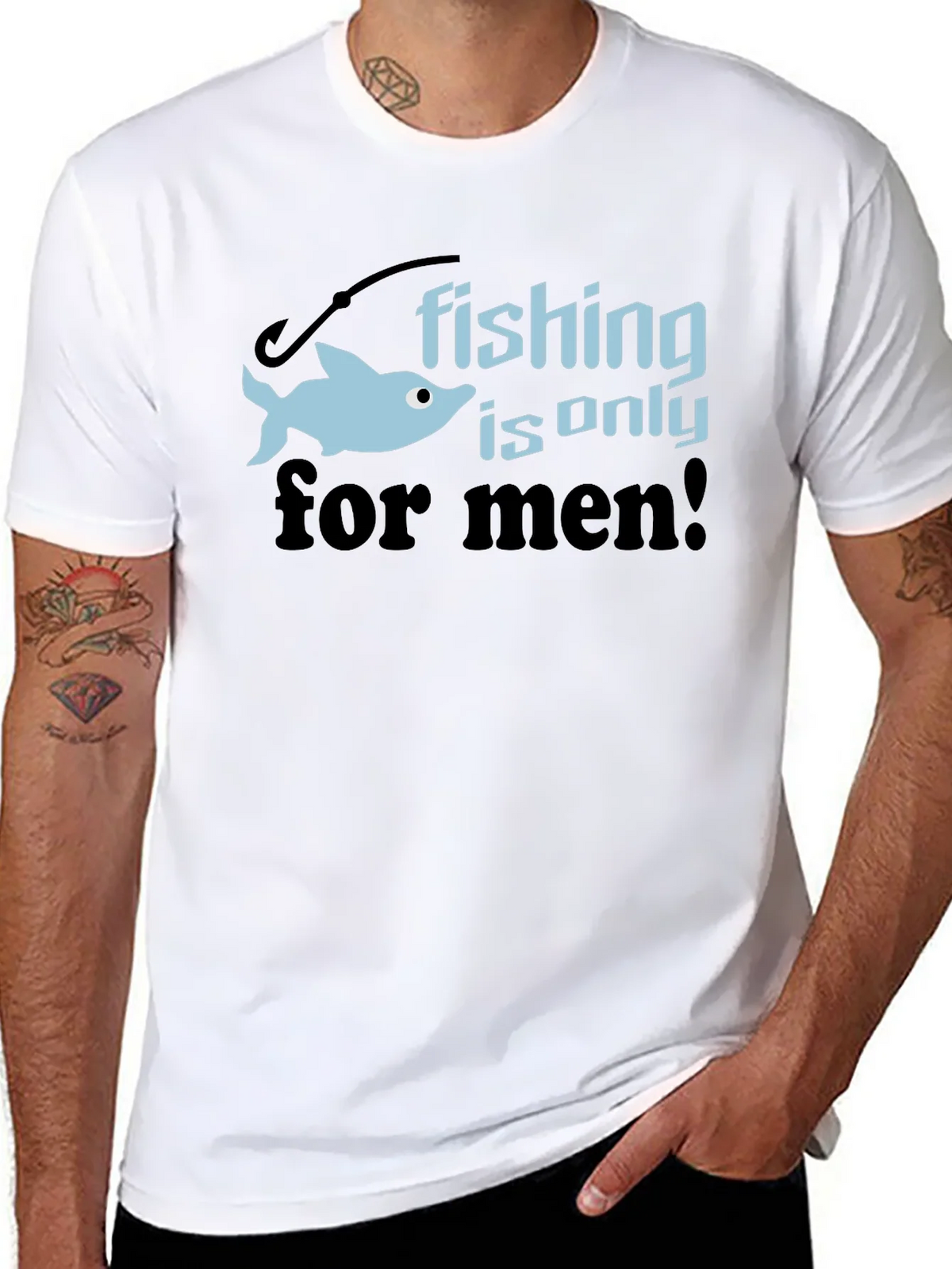 Fishing is Only for Men Graphic Tee product image 7