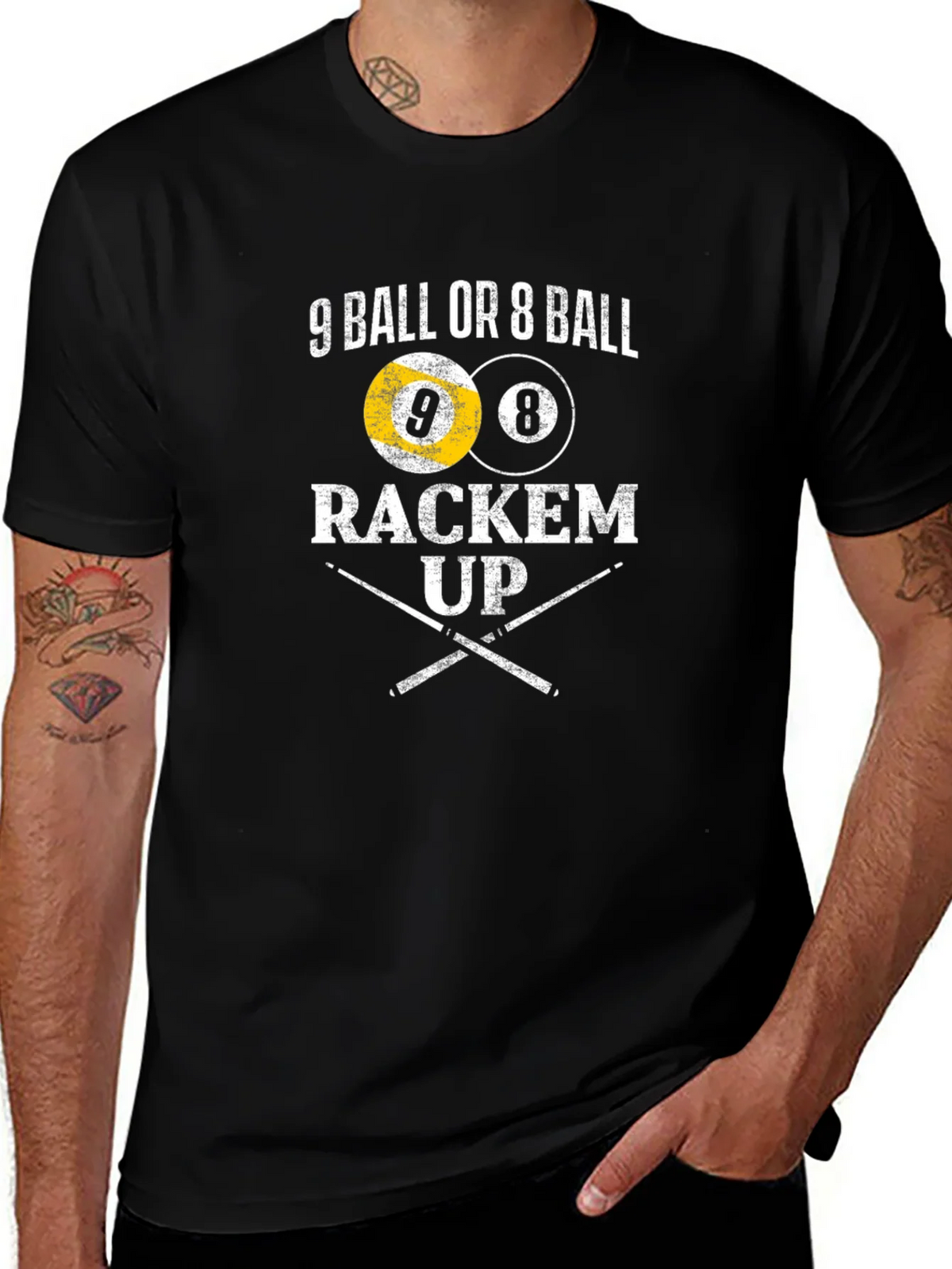 9 Ball or 8 Rackem Up T-Shirt product image 1