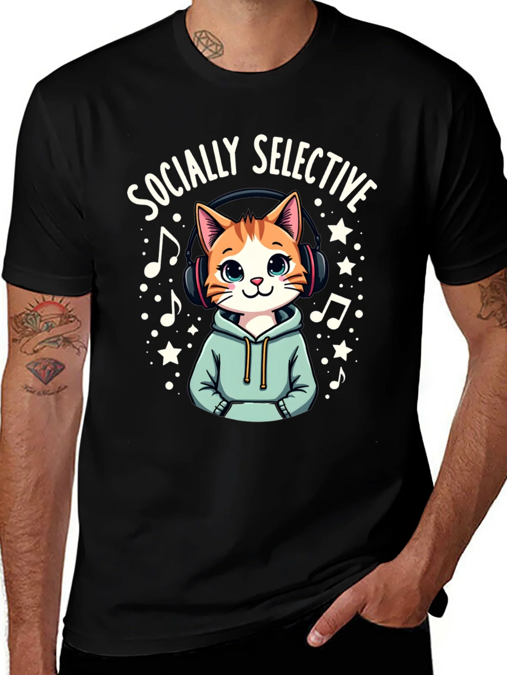 Socially Selective Cat T-Shirt product image 1