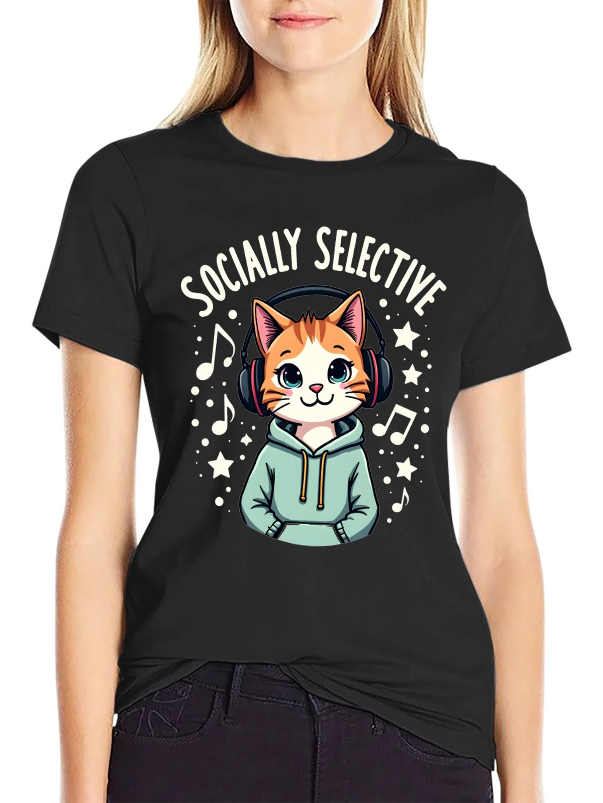 Socially Selective Cat T-Shirt product image 2
