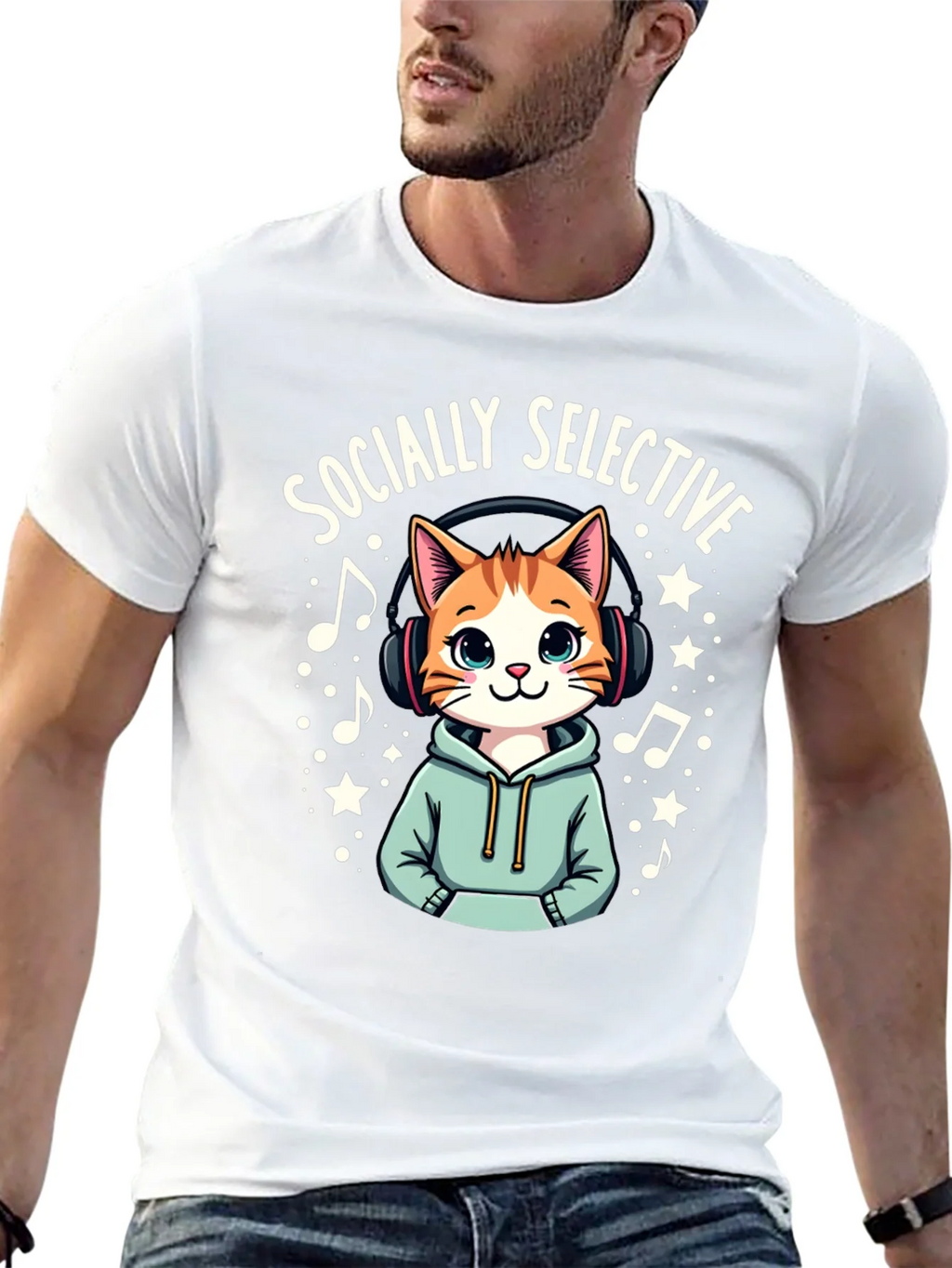 Socially Selective Cat T-Shirt product image 12