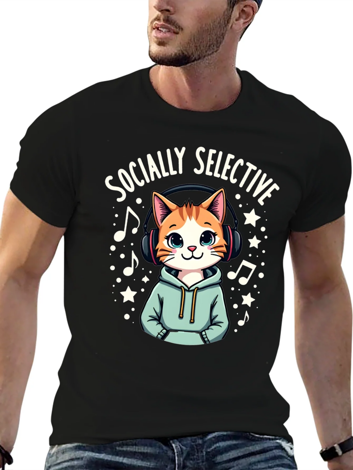 Socially Selective Cat T-Shirt product image 6