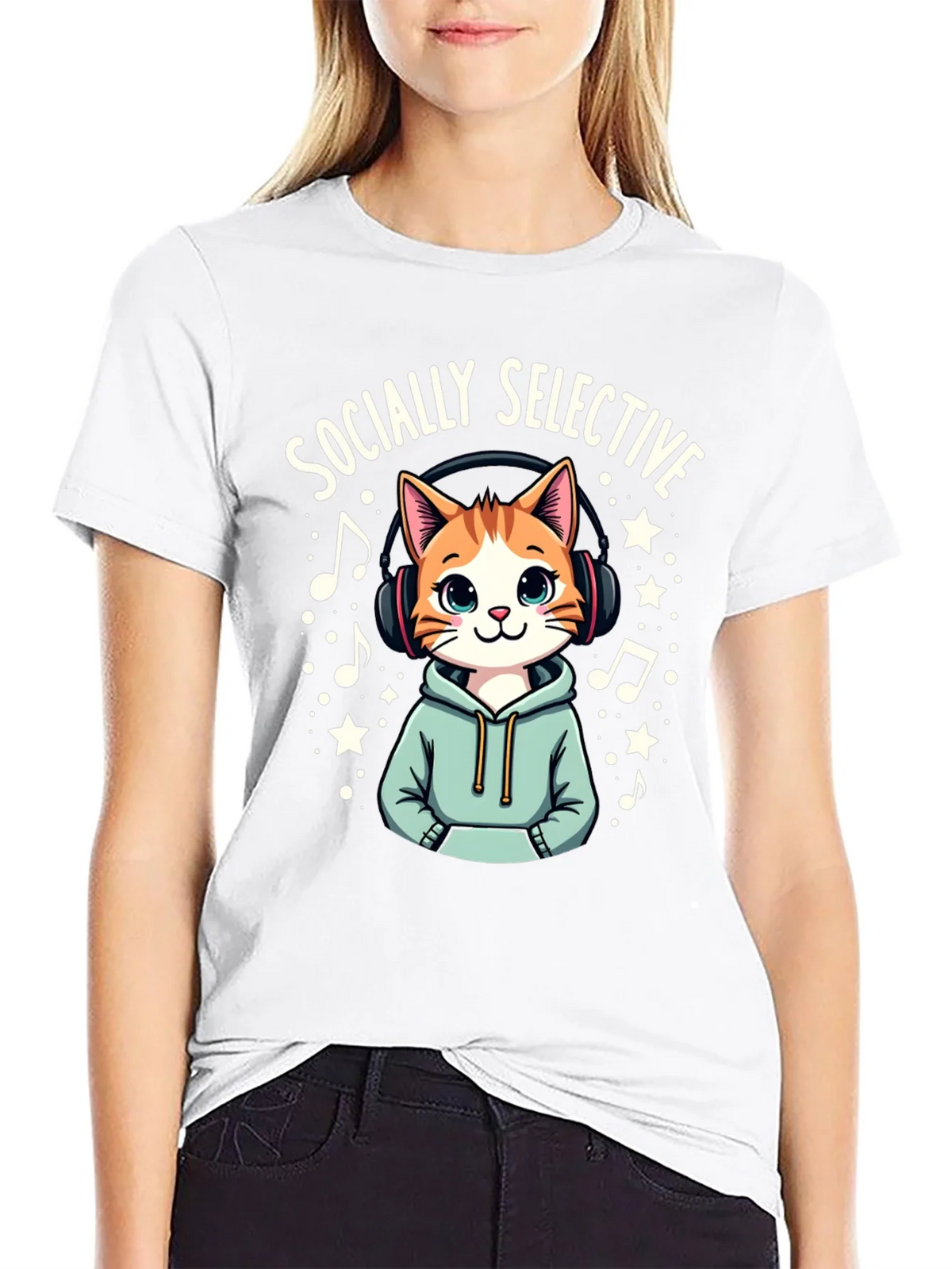 Socially Selective Cat T-Shirt product image 8