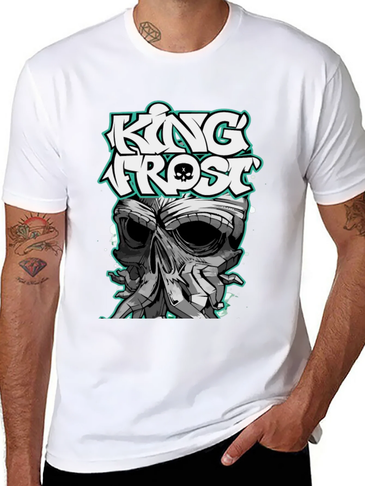 King Frost Graphic T-Shirt - Skull Design product image 3
