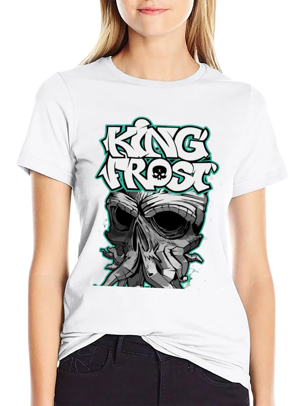 King Frost Graphic T-Shirt - Skull Design product image 4