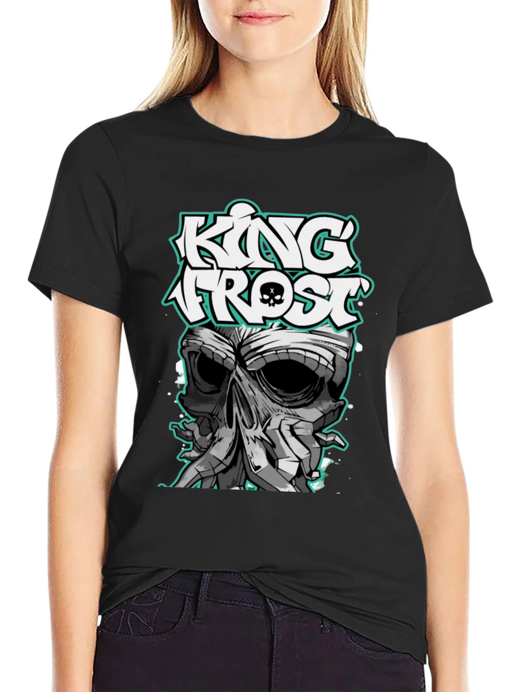 King Frost Graphic T-Shirt - Skull Design product image 2