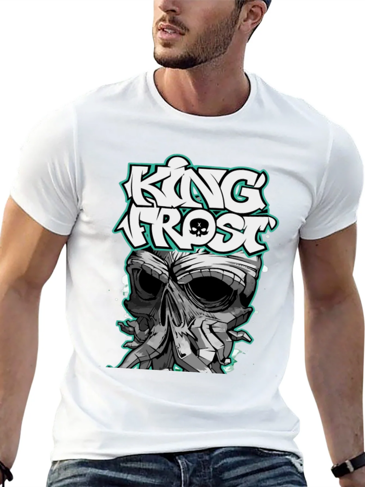 King Frost Graphic T-Shirt - Skull Design product image 7