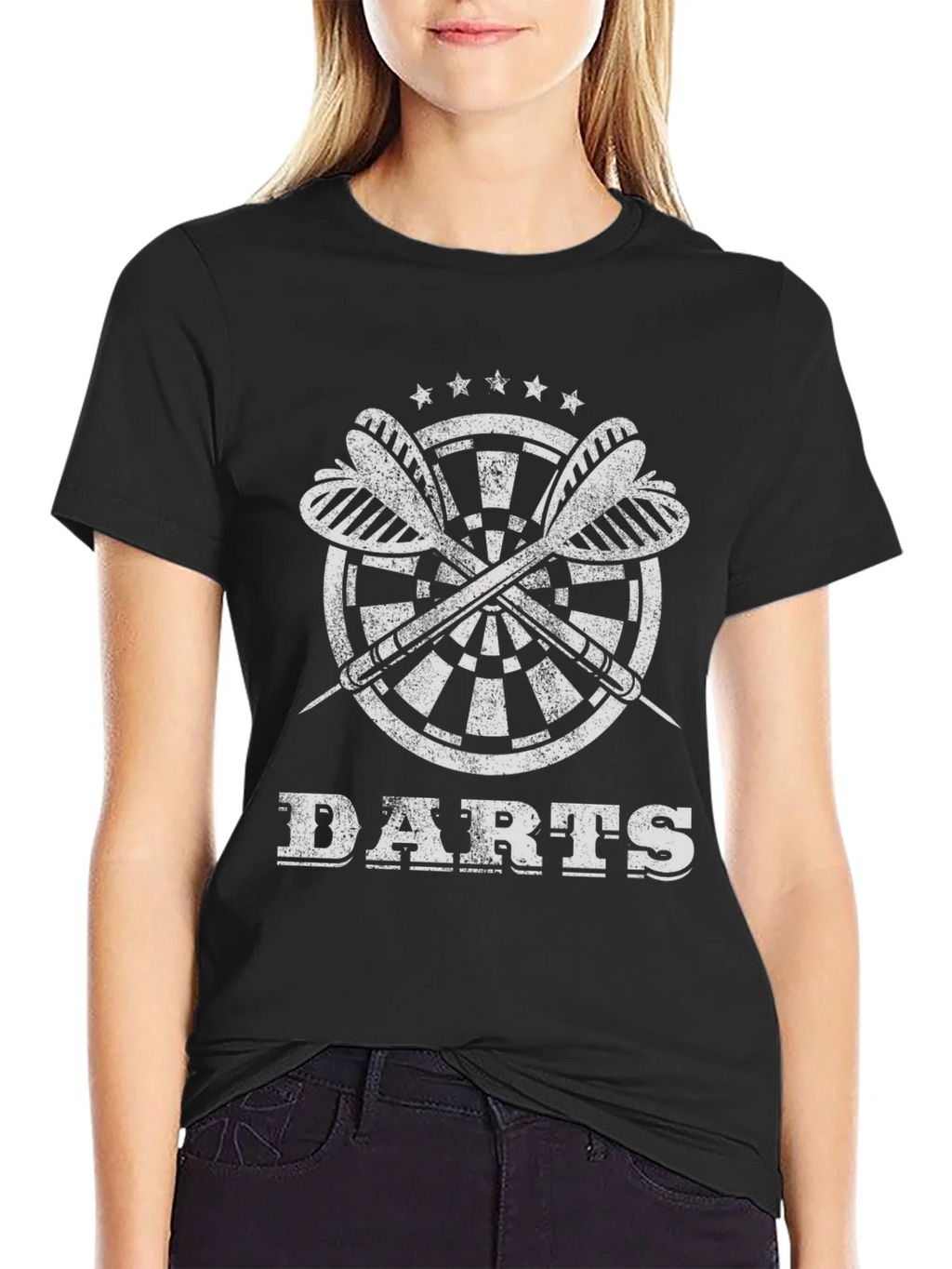 Darts Graphic Tee - Black Cotton T-Shirt product image 2