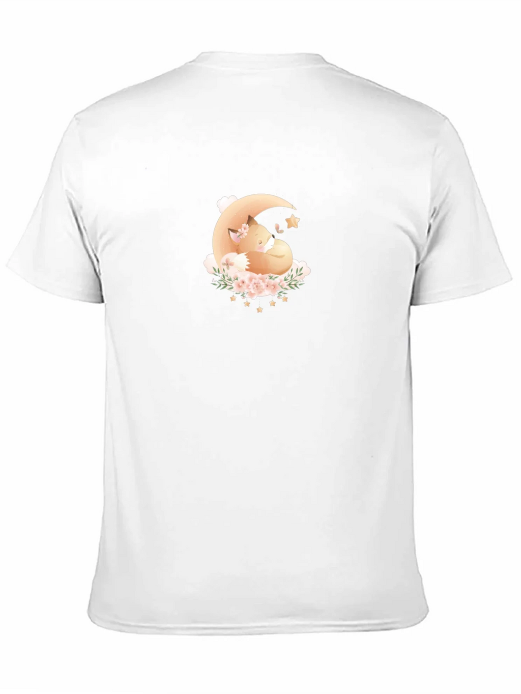 Dreamy Fox Moon Graphic Black T-Shirt product image 9