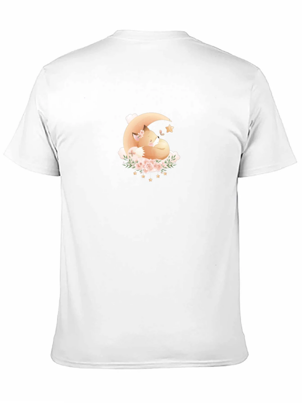 Dreamy Fox Moon Graphic Black T-Shirt product image 9