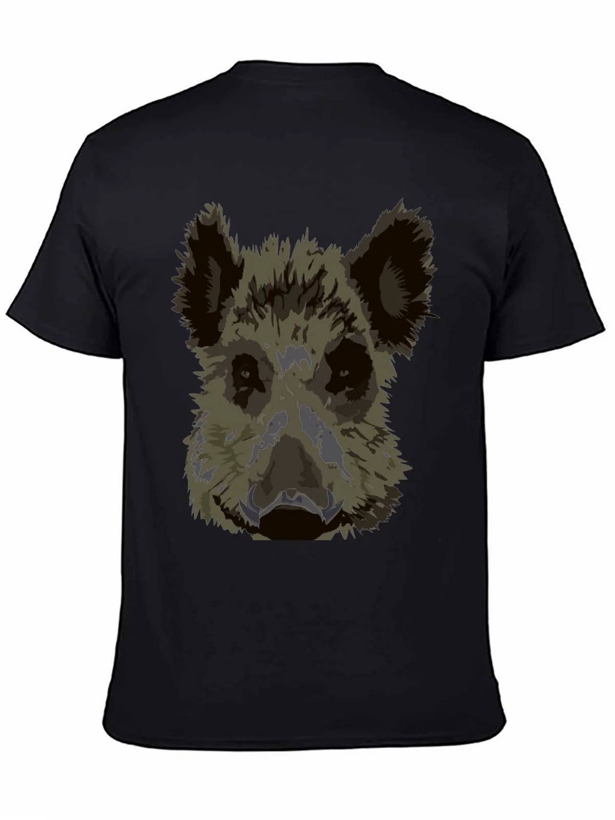 Wild Boar Graphic Tee - Black Cotton T-Shirt product image 4