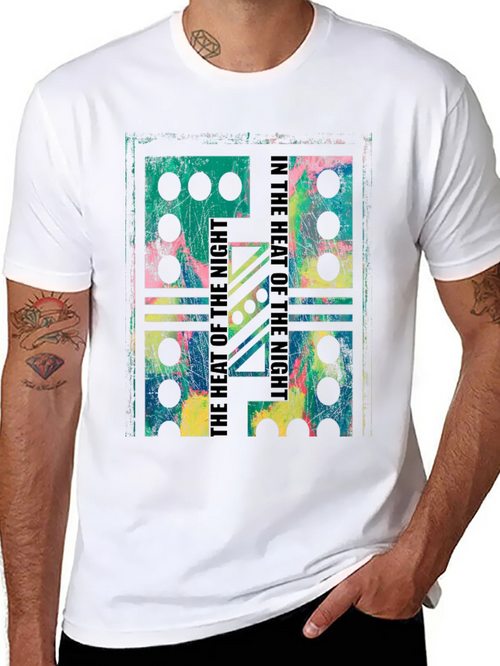 Abstract Domino T-Shirt - Heat of the Night Design product image 2