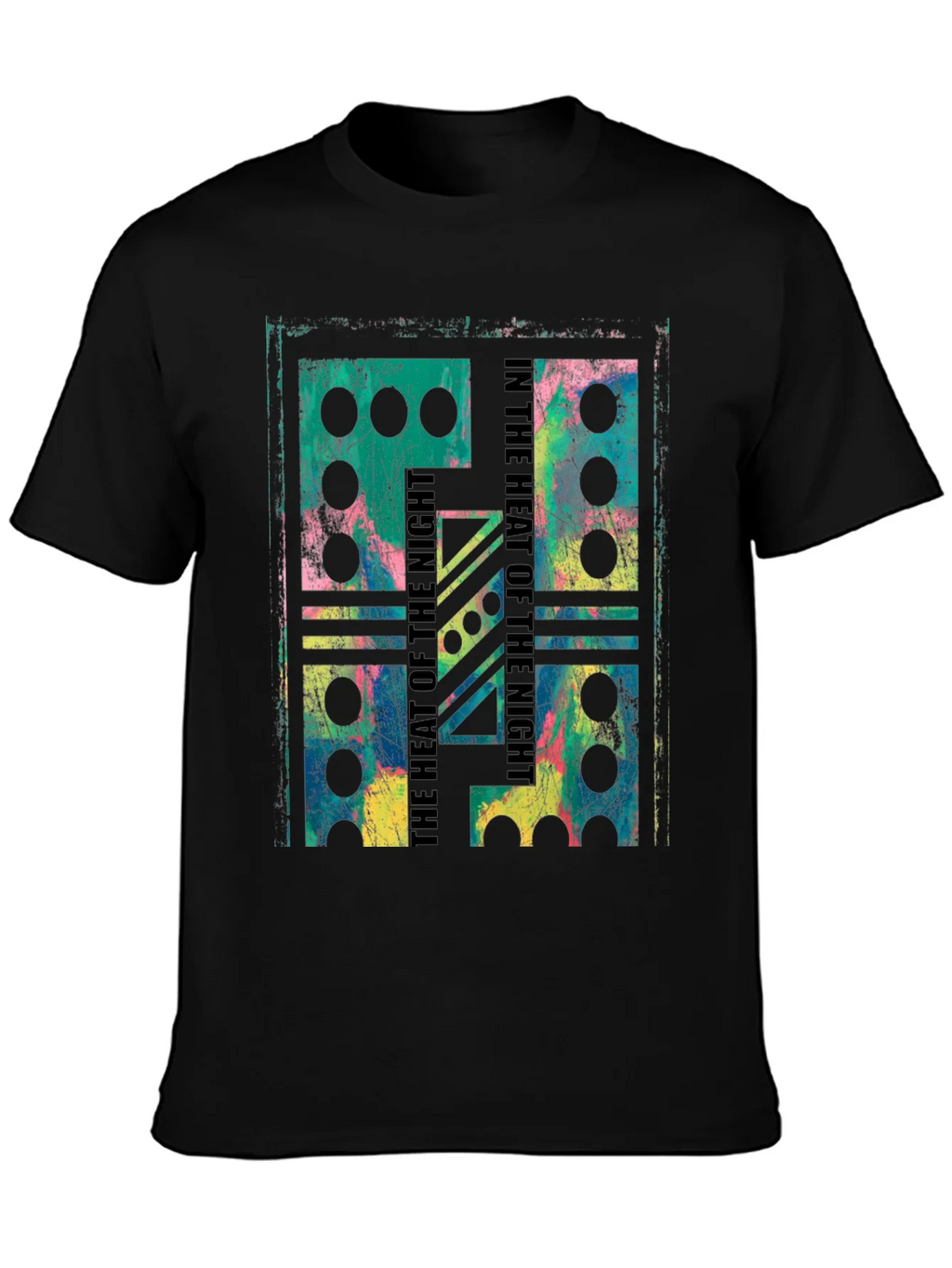 Abstract Domino T-Shirt - Heat of the Night Design product image 1