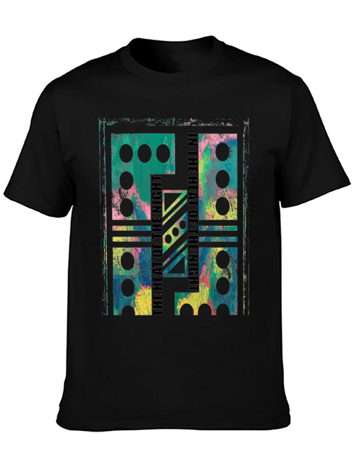 Abstract Domino T-Shirt - Heat of the Night Design product image 1