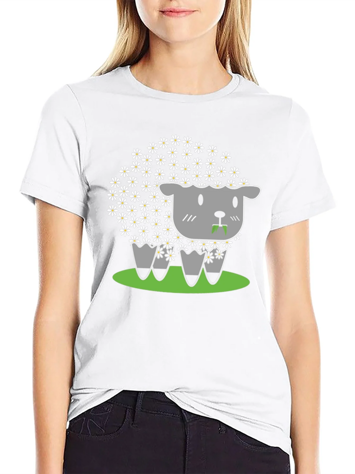 Daisy Sheep Graphic Tee - Cute & Unique product image 4