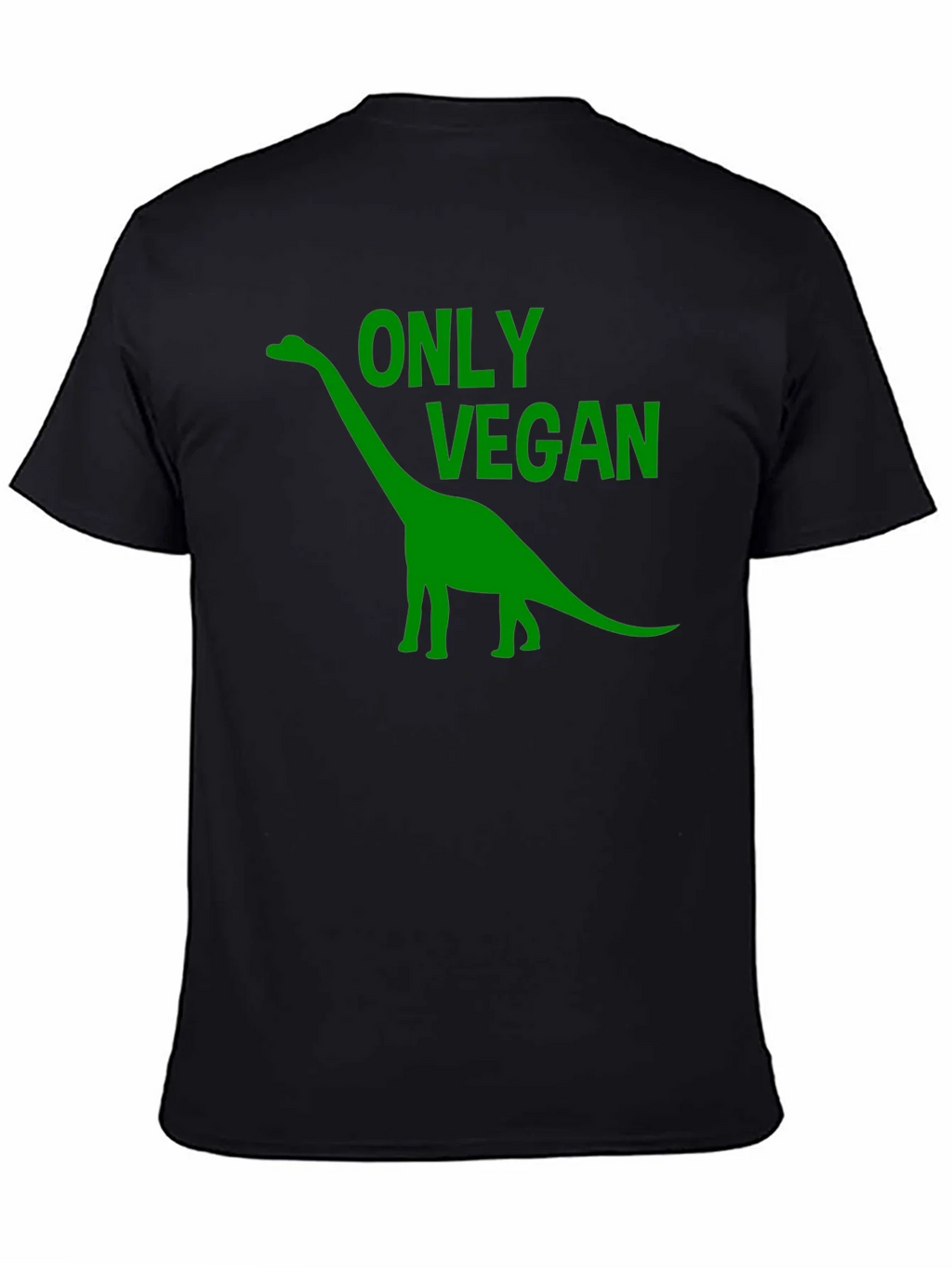 Vegan Dinosaur T-Shirt - Black Cotton Tee product image 4