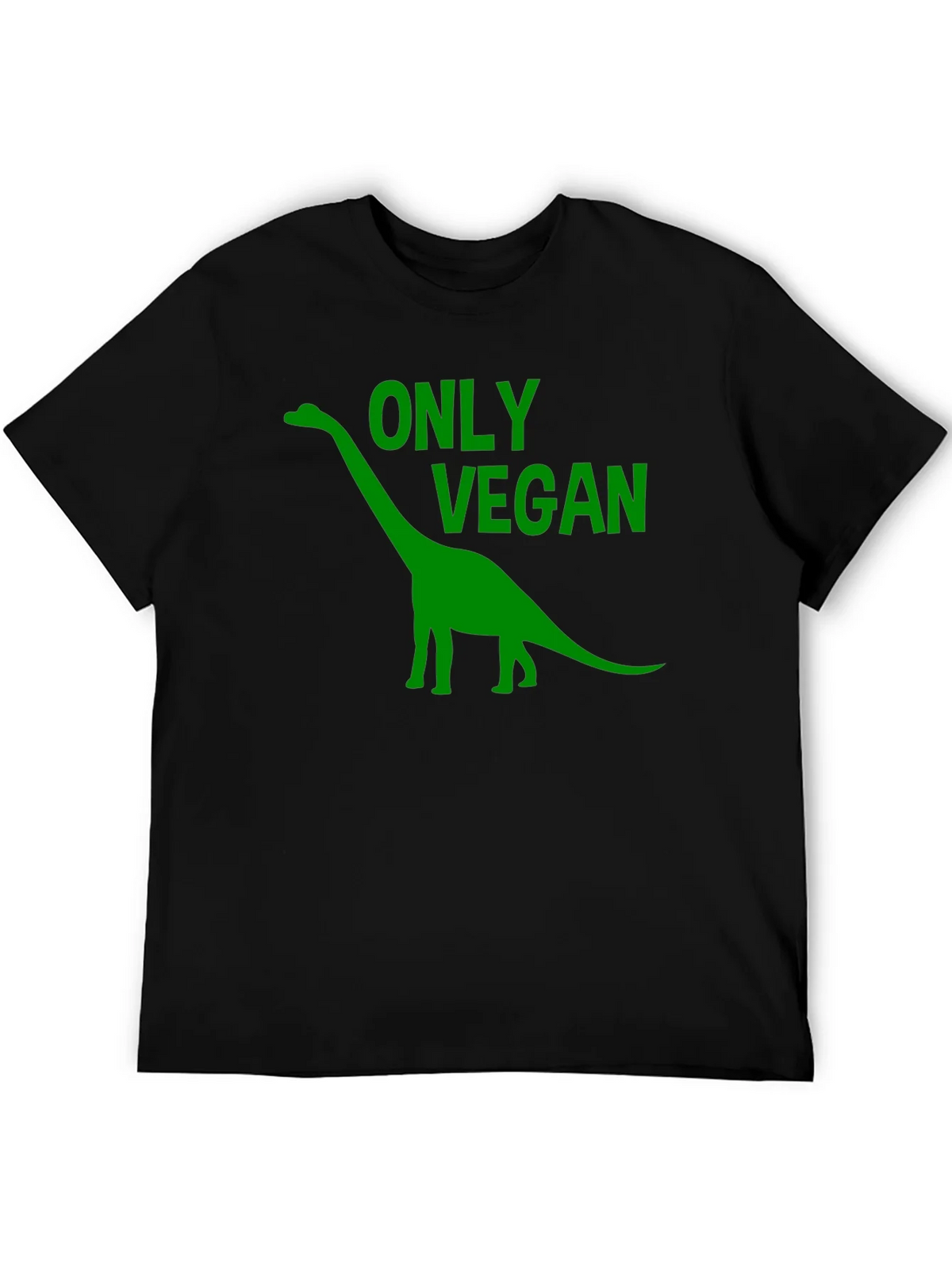 Vegan Dinosaur T-Shirt - Black Cotton Tee product image 5