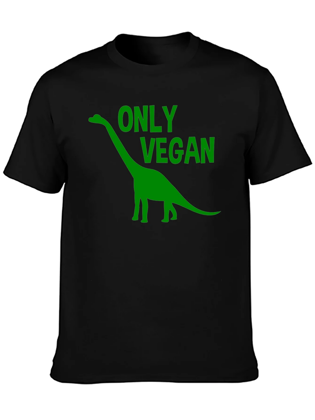 Vegan Dinosaur T-Shirt - Black Cotton Tee product image 3