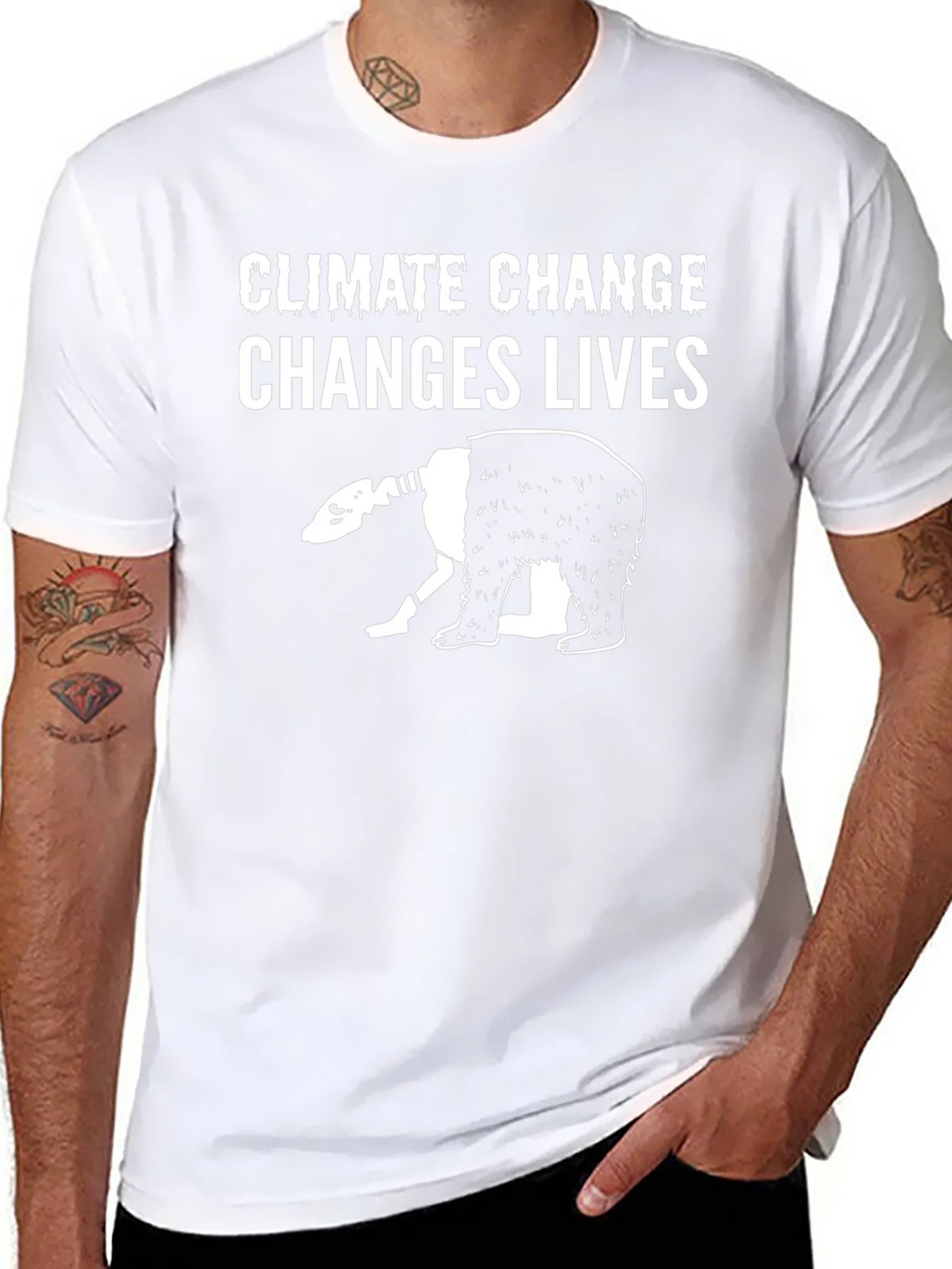 Climate Change Bear Graphic T-Shirt product image 7