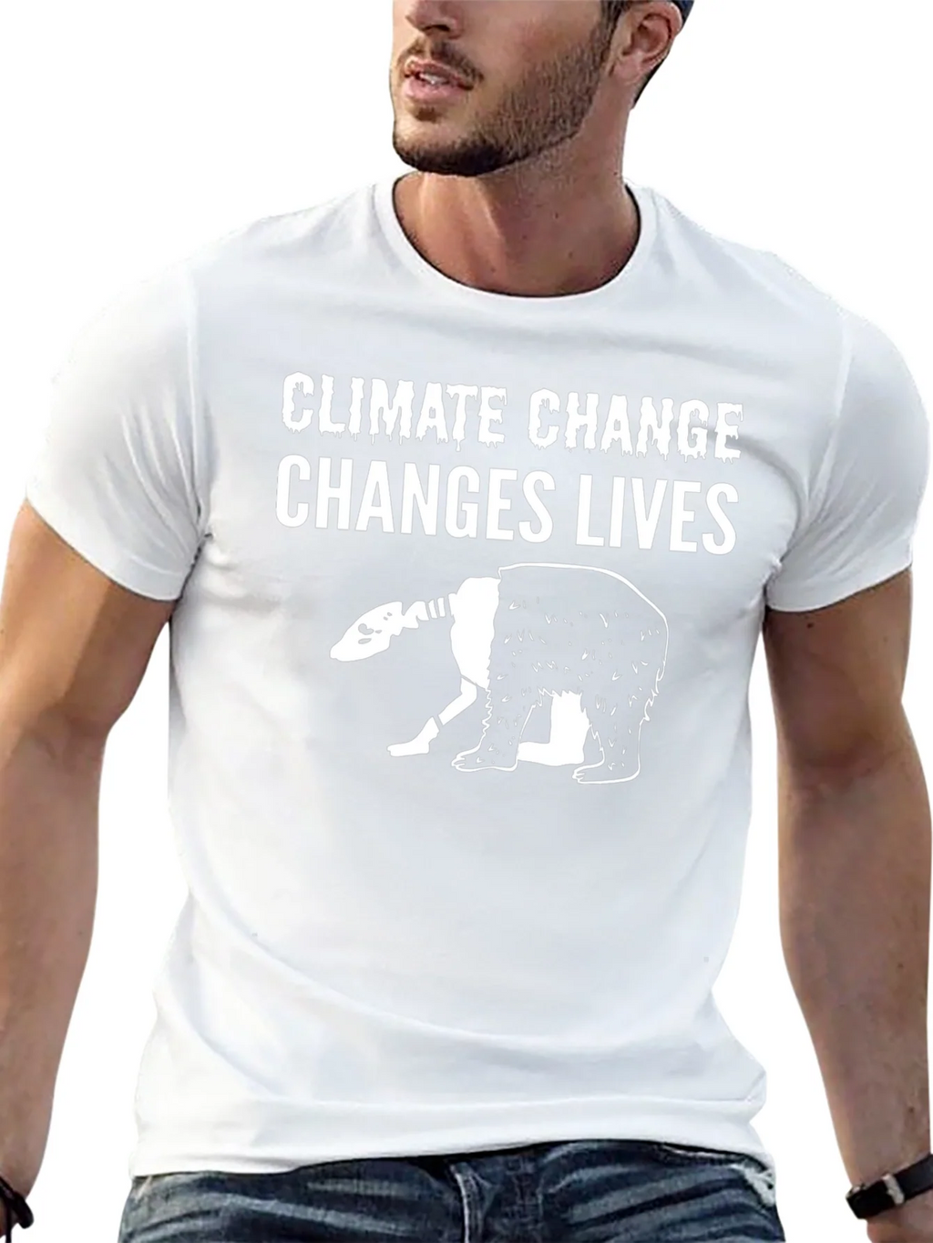 Climate Change Bear Graphic T-Shirt product image 12