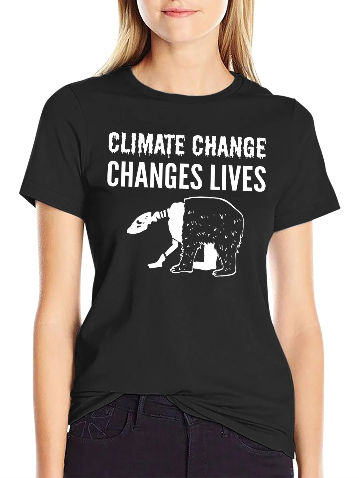 Climate Change Bear Graphic T-Shirt product image 2