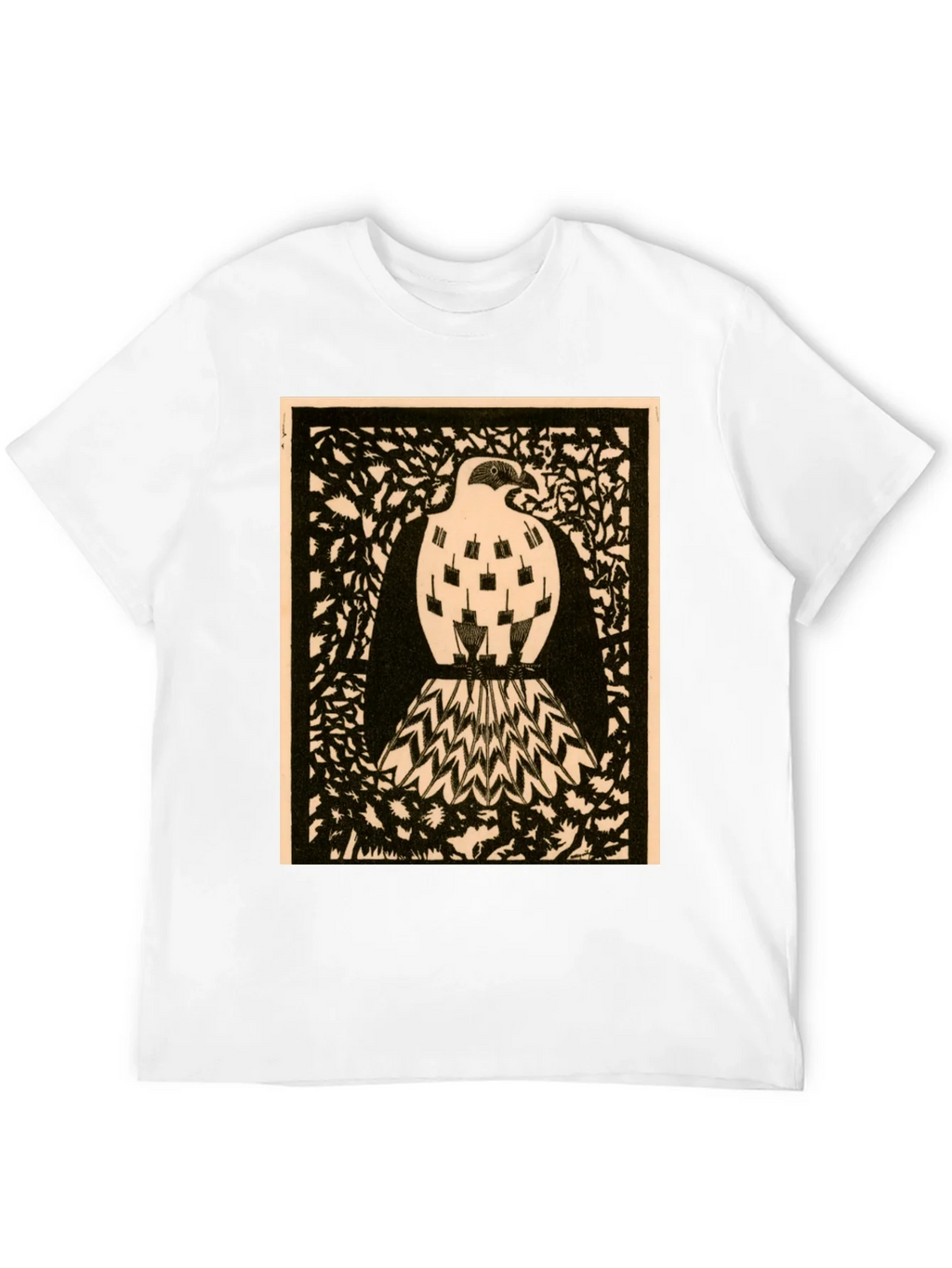 Abstract Bird Graphic Print Black Tee product image 11