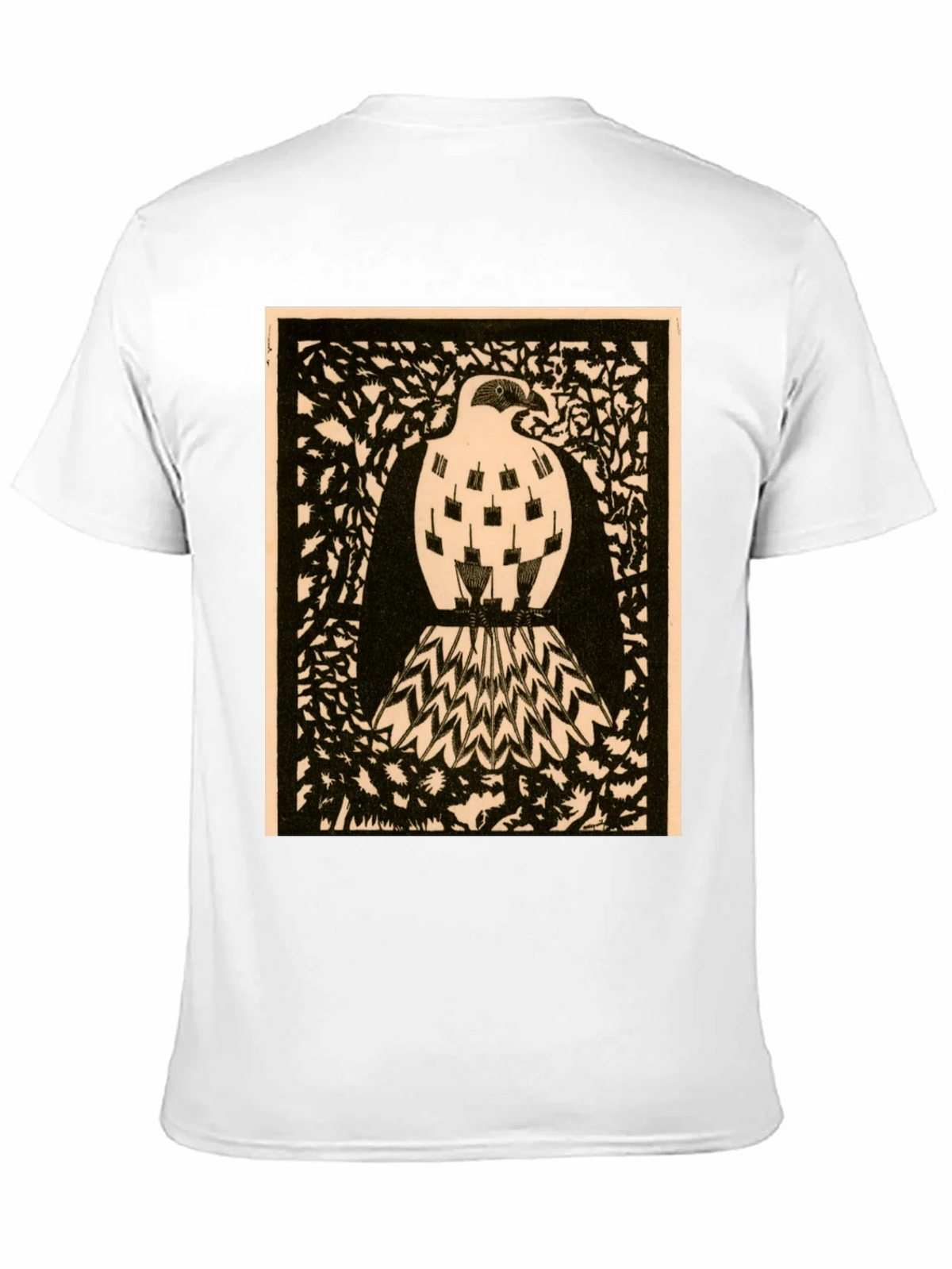 Abstract Bird Graphic Print Black Tee product image 10
