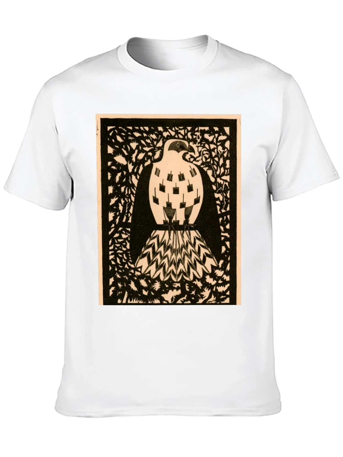 Abstract Bird Graphic Print Black Tee product image 9