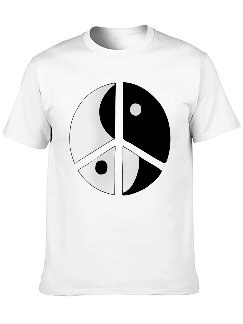 Yin Yang Peace Sign Black T-Shirt product image 9