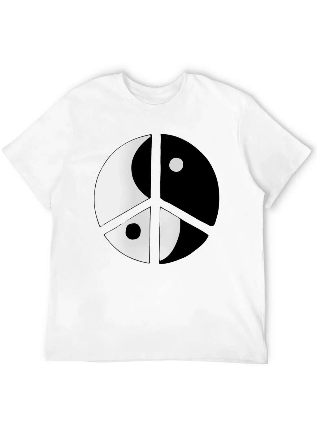 Yin Yang Peace Sign Black T-Shirt product image 11
