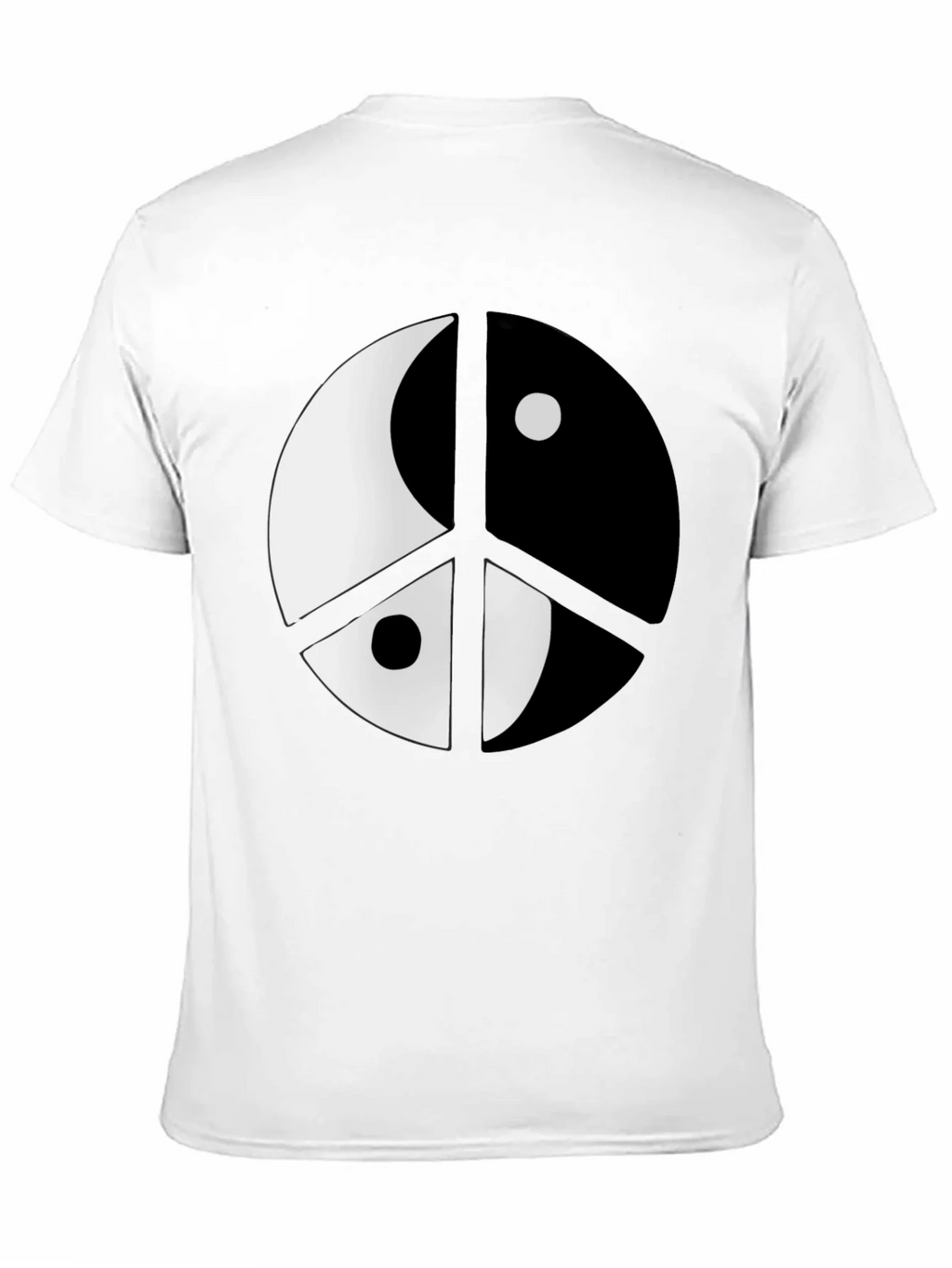 Yin Yang Peace Sign Black T-Shirt product image 10