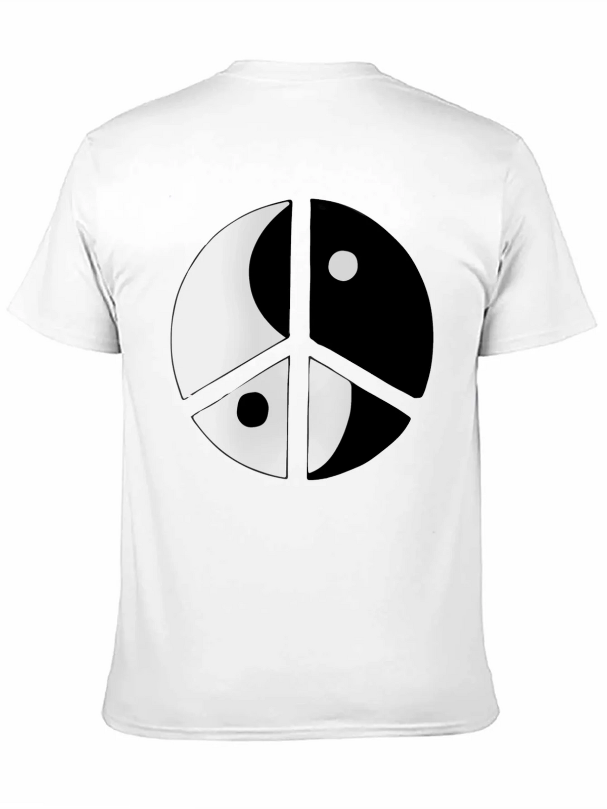 Yin Yang Peace Sign Black T-Shirt product image 10