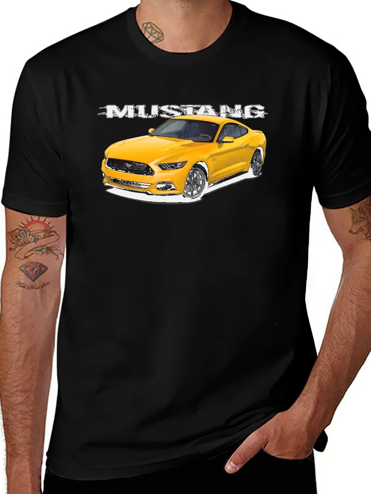 Mustang Graphic Print Black T-Shirt product image 1