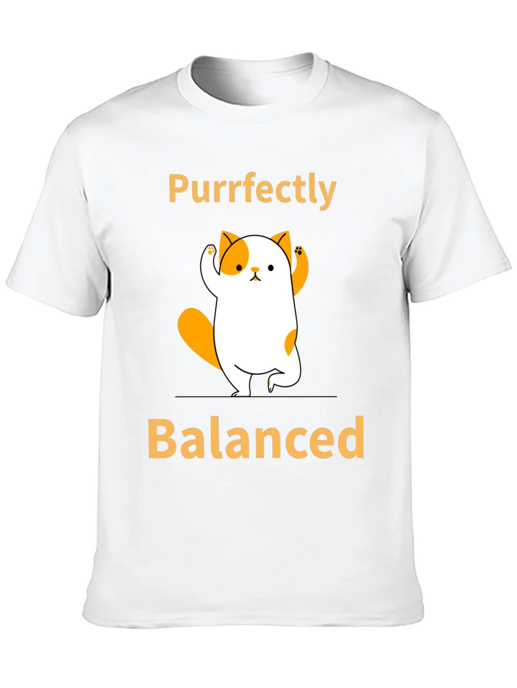 Purrfectly Balanced Yoga Cat Graphic T-Shirt product image 9