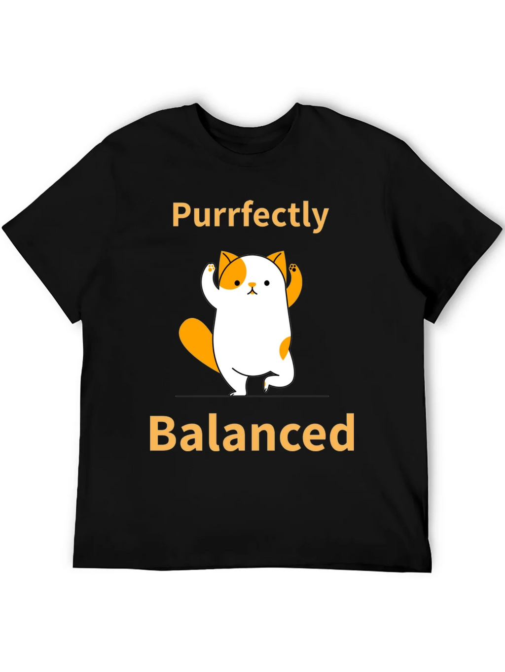 Purrfectly Balanced Yoga Cat Graphic T-Shirt product image 5