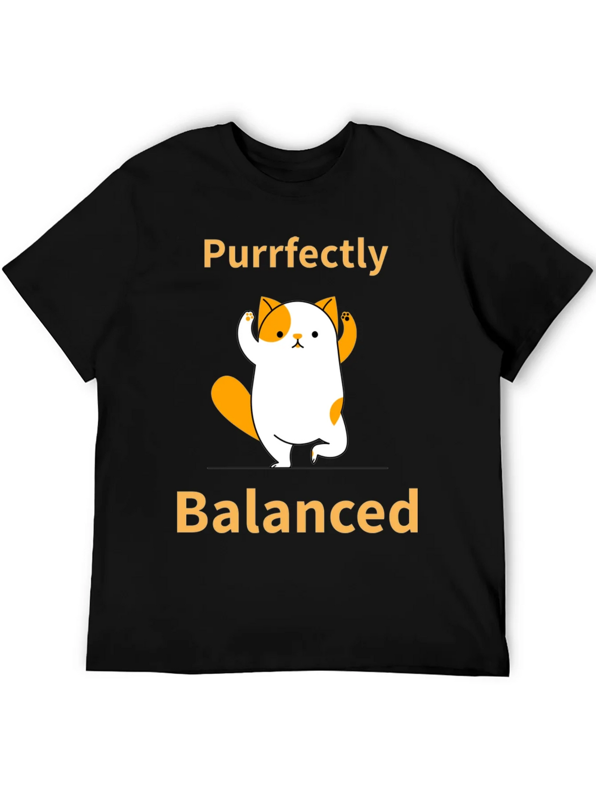 Purrfectly Balanced Yoga Cat Graphic T-Shirt product image 5