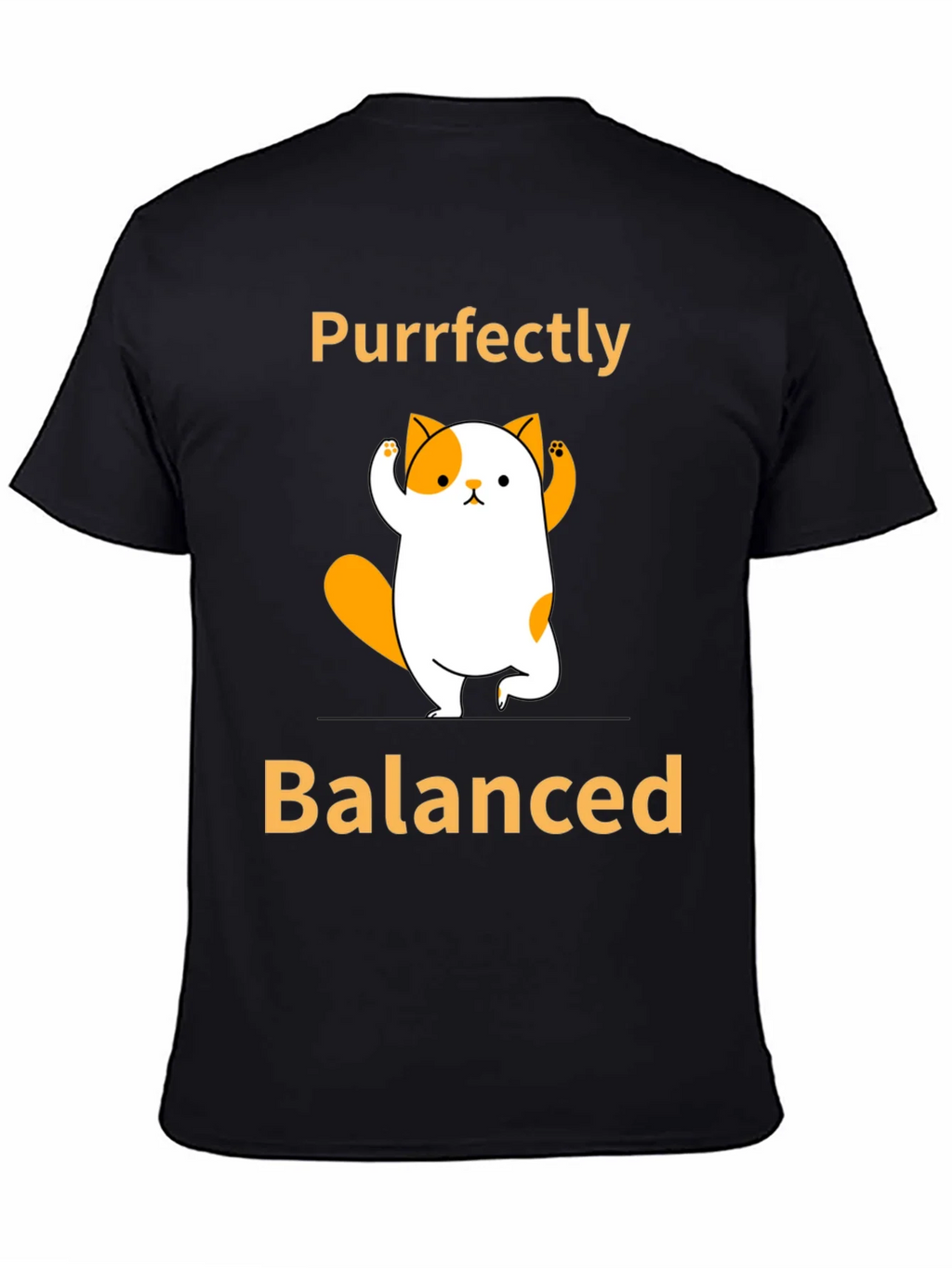 Purrfectly Balanced Yoga Cat Graphic T-Shirt product image 4