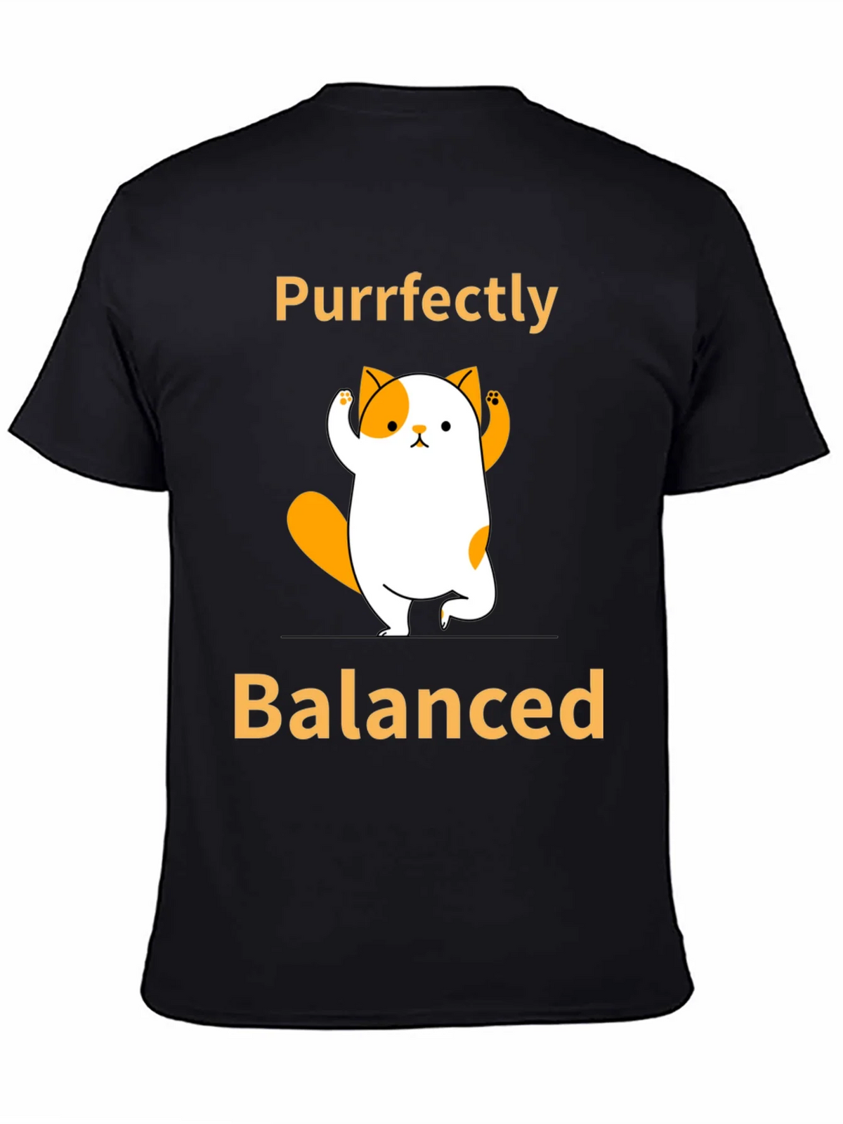 Purrfectly Balanced Yoga Cat Graphic T-Shirt product image 4