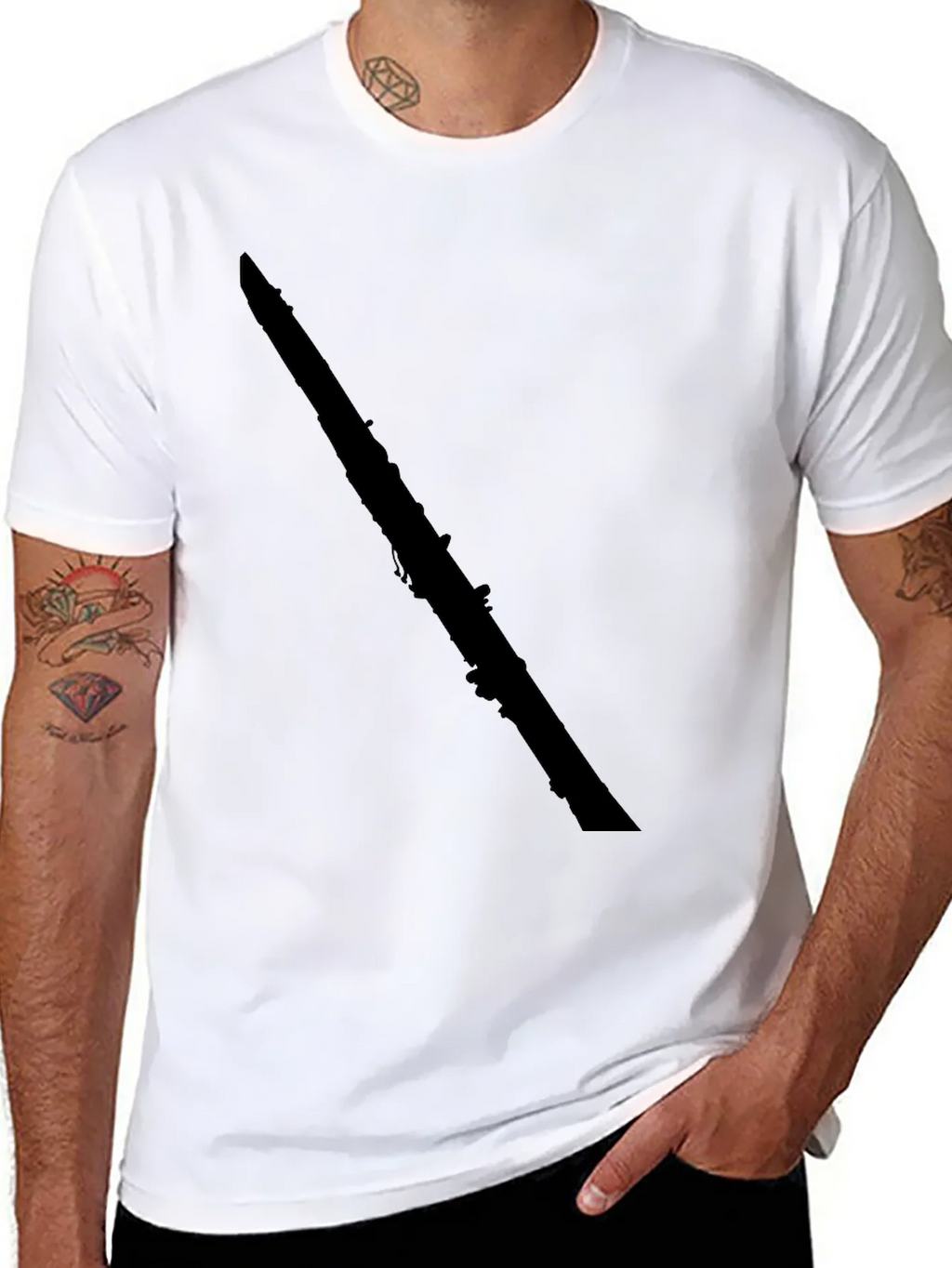 Black Clarinet Graphic Tee - Musician Style product image 7