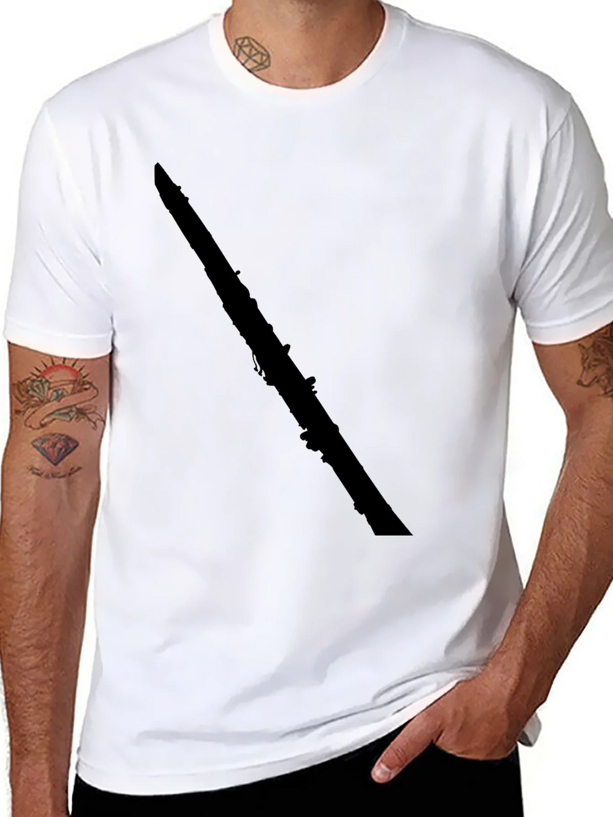 Black Clarinet Graphic Tee - Musician Style product image 7