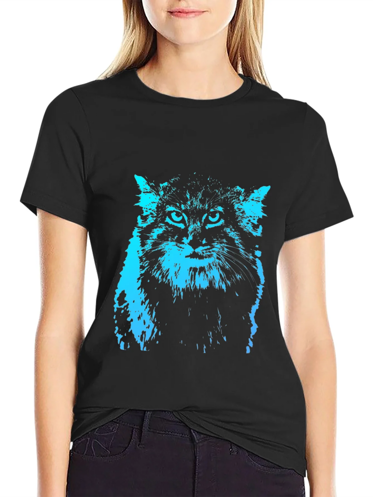 Cool Cat Graphic Tee - Black T-Shirt product image 2