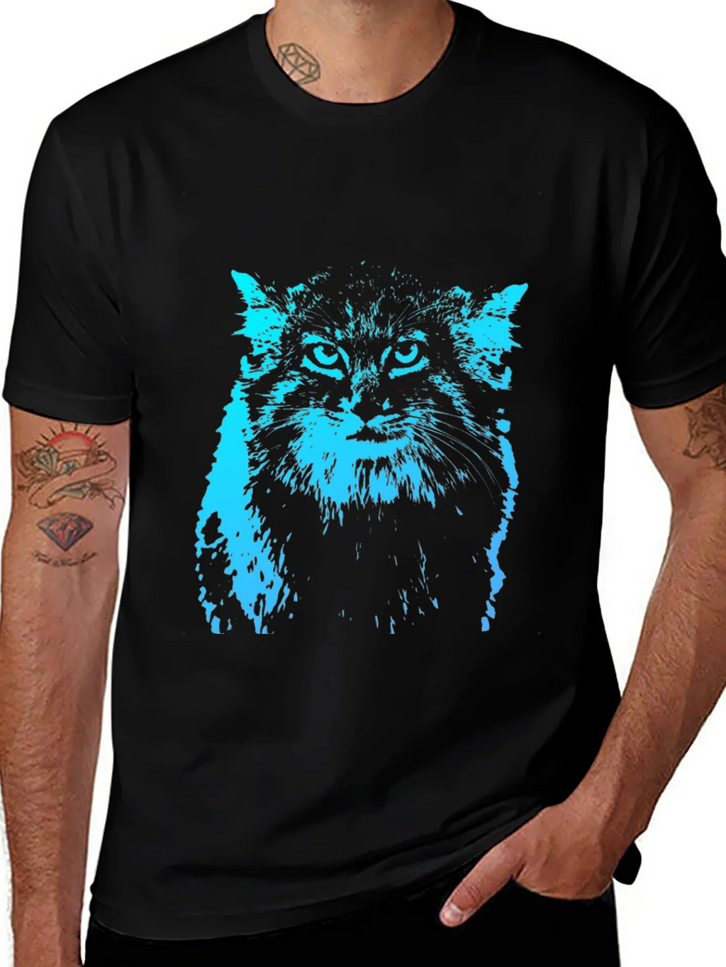 Cool Cat Graphic Tee - Black T-Shirt product image 1