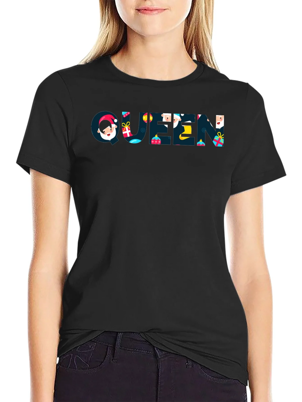 Queen Holiday Graphic T-Shirt - Black product image 2