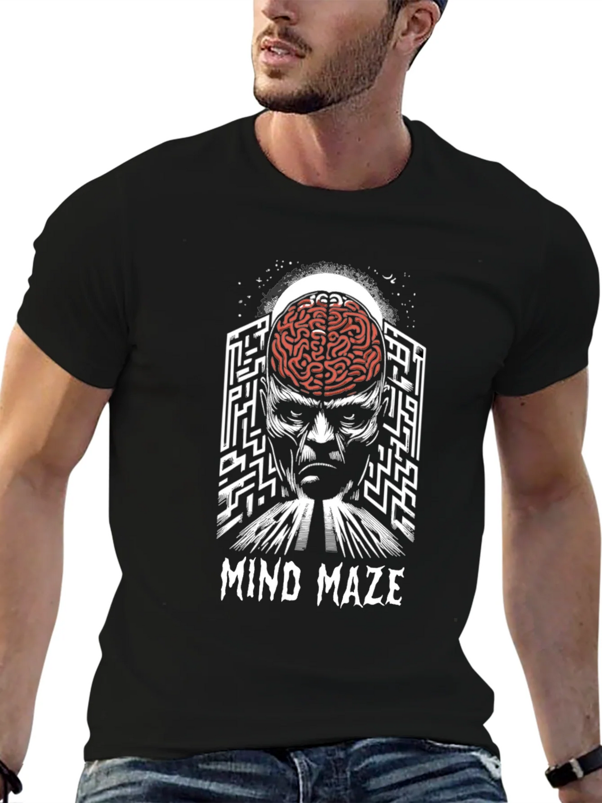 Mind Maze Graphic T-Shirt - Brain Teaser Tee product image 6